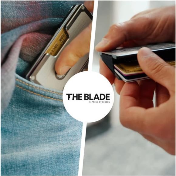 The Blade Minimalist Aluminum Wallet, RFID Blocking Card Holder and Money Clip - Picture 5 of 6